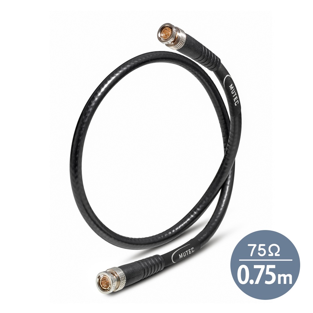 MUTEC - PC75BB-075（75Ω・0.75m・両端BNC端子・クロックケーブル