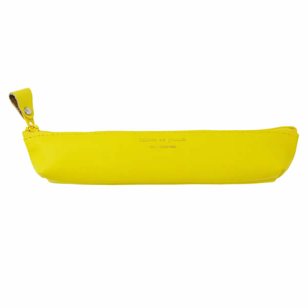 名入れ可】スリップオン ノワール プチペンケース イエロー｜スリップ