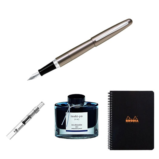 はじめての万年筆セット】パイロット 万年筆 コクーン チタン ＜ギフト