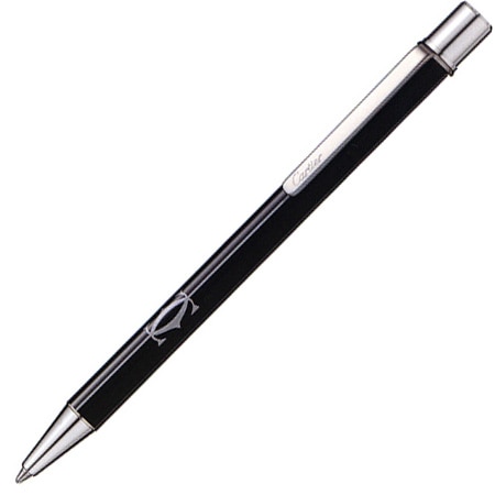 Cartier　カルティエ　ボールペン カルティエ ボールペン ライン＆ロゴ カルティエ ブラックラッカー