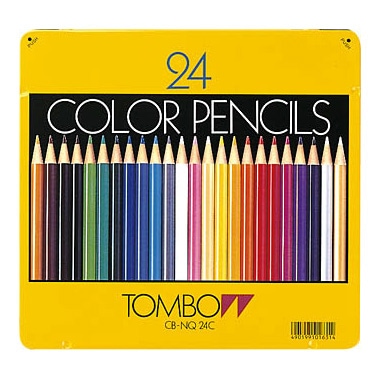 トンボ鉛筆 缶入色鉛筆 24色 NQ｜【トンボ鉛筆/TOMBOW】缶入色鉛筆