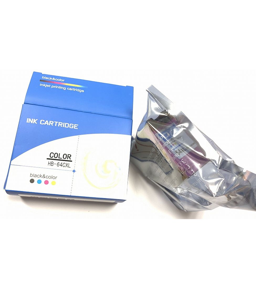 【送料無料・税込み】HB-64CXL HP ヒューレットパッカード 製 インク カートリッジ 互換 64 XL 互換製品 HP-64XL HP64XL 64XL 64 XL フルカラー カラー