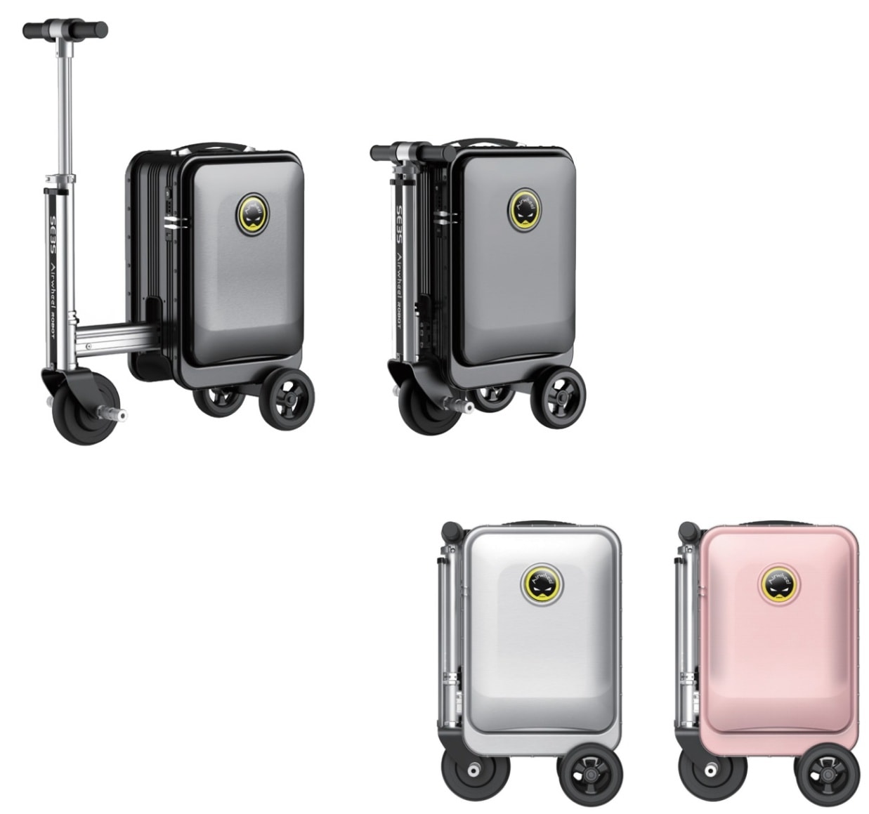 【正規品・1年保証】電動スーツケース 乗って移動できる スマートスーツケース SE3S Airwheel 乗れる 走れる 耐荷重110kg 20L容量 機内持込サイズ Bluetooth技適 バッテリーPSE認証 TSAロック搭載ハンドルが前に出て変形するモデル エアーホイール