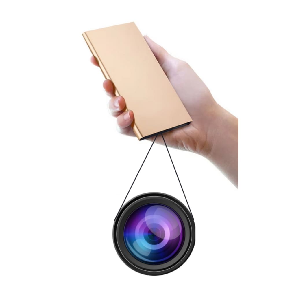 最新 正規品 TB-P1mb モバイルバッテリーカメラ 防犯 超 小型カメラ 72時間連続録画 動体検知 隠しカメラ 1080P画質 自動暗視 スパイカメラ ループ録画 マイクロSDカード 128GB対応 携帯便利 日本語取扱付き ゴールド