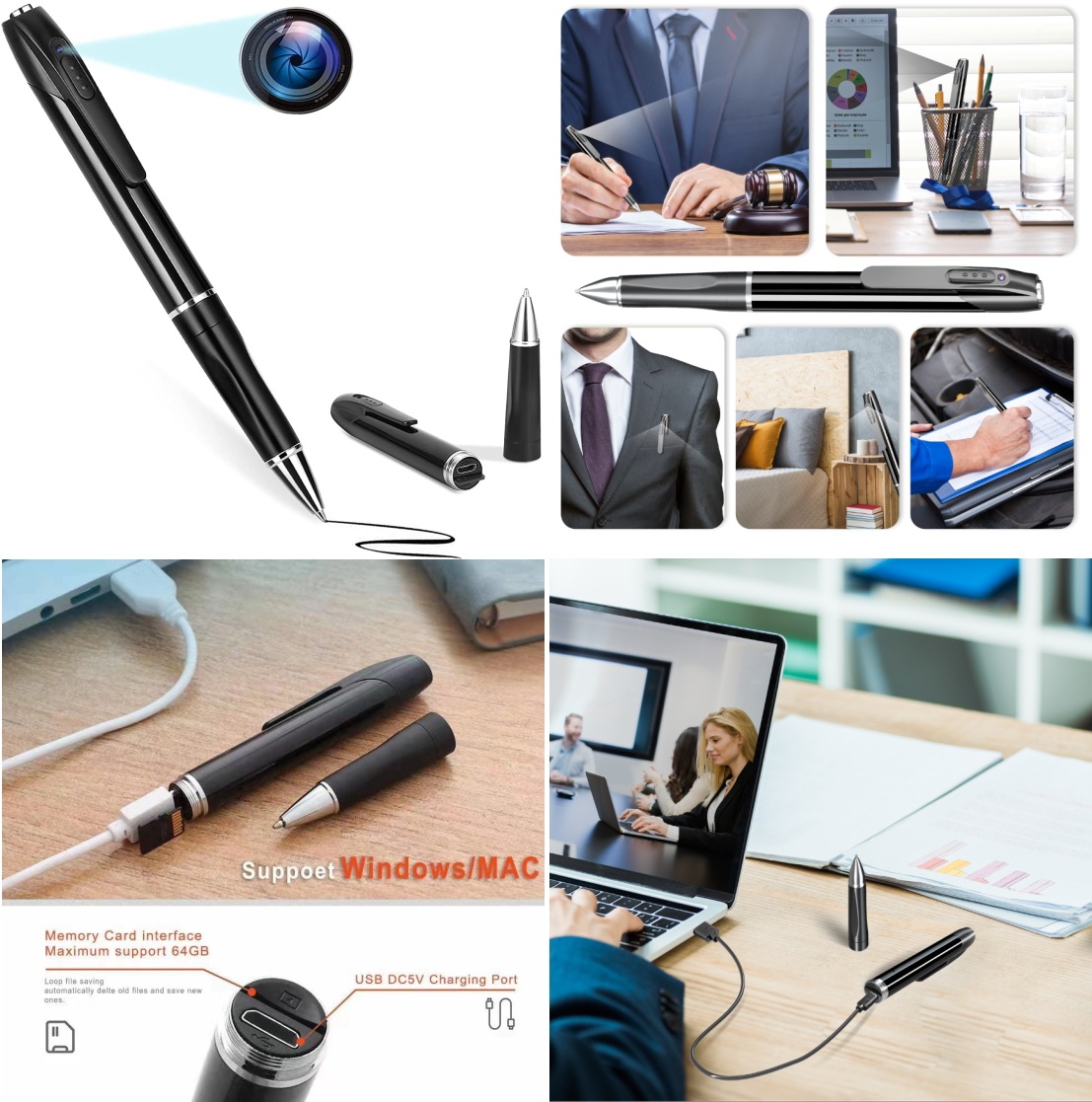 W8 ビデオ撮影　ペン HD 1080P 防犯　ボイスレコーダー W8 ビデオ撮影 ペン HD 1080P 防犯 ボイスレコーダー - メルカリ