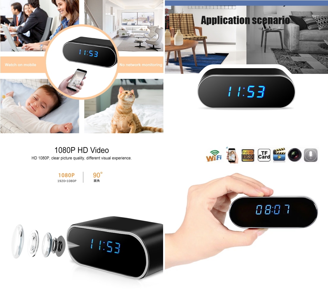 ZHTNC 置時計型 防犯カメラ WiFi Amazon.co.jp: ZHTNC 置時計型 防犯カメラ WiFi 隠しカメラ