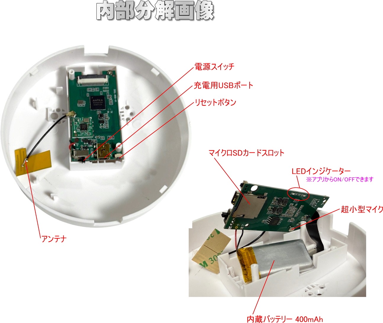 最新 正規品 4K 火災報知器型防犯カメラ TB-YG1 安心 見守り