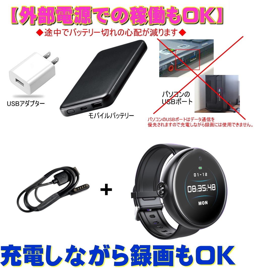 正規品 最新 TB-SMV10 スマートウォッチ型ビデオカメラ 防犯カメラ 腕時計型 32GB メモリ 内蔵 長時間 録画 記録 簡単 操作 200万画素 ボイスレコーダー 隠しカメラ スパイカメラ 時計型カメラ その場で再生