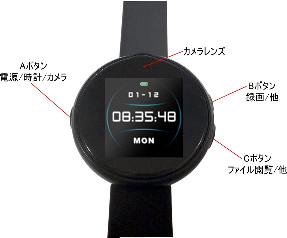 正規品 最新 TB-SMV10 スマートウォッチ型ビデオカメラ 防犯カメラ