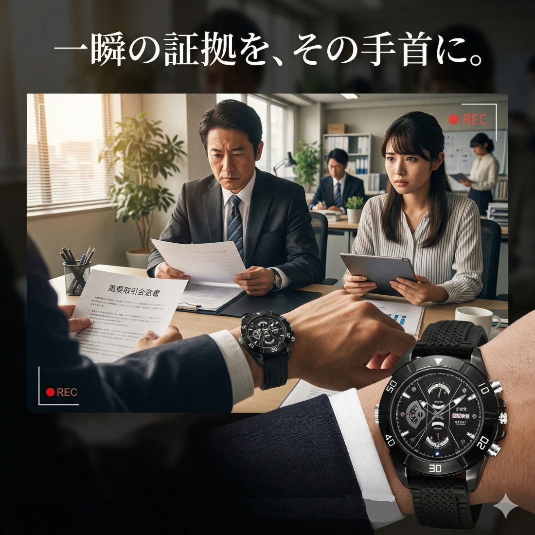 正規品 2026 TB-KC08 腕時計型カメラ 32GB メモリ 内蔵 録画 録音 写真