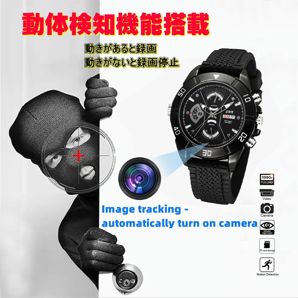 正規品 2026 TB-KC08 腕時計型カメラ 32GB メモリ 内蔵 録画 録音 写真