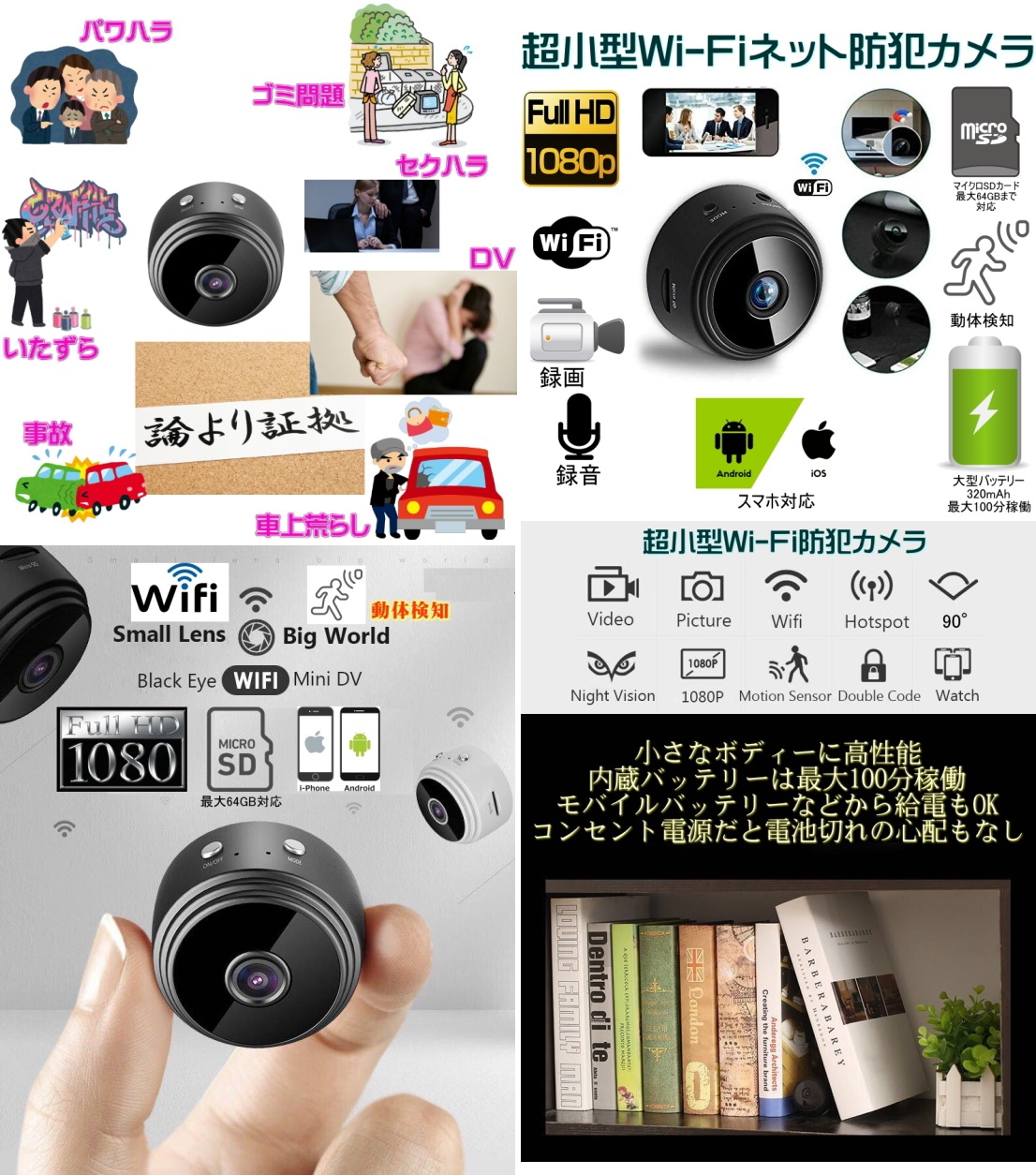 送料無料・税込み】正規品 最新 超小型 マイクロ カメラ TB