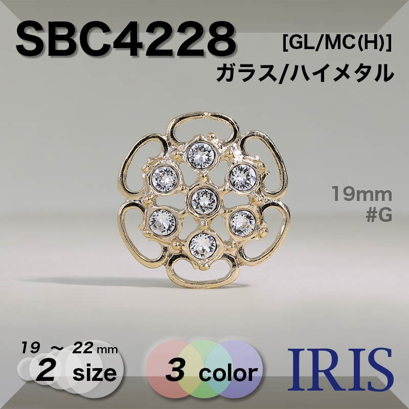 *���饹/�ϥ��᥿���� Ⱦ�ݥ���­�ܥ��� SBC4228 22/19mm #BN/G/N 