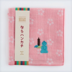 GOTO-CHI奈良店】ならハンカチ 柿と鹿/イエロー | 雑貨 | いろどりモール