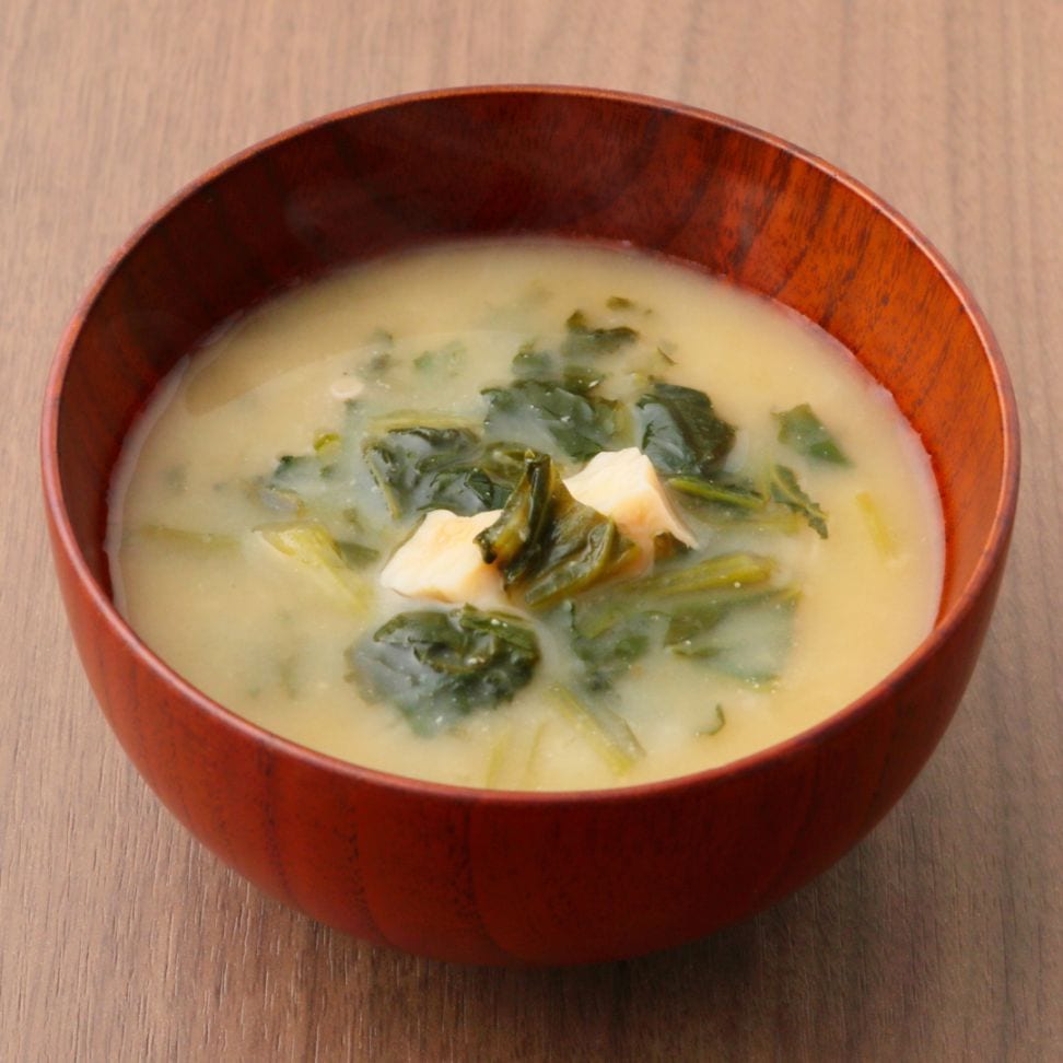 奈良県産小松菜白味噌仕立てのお味噌汁 【irodori kintetsu