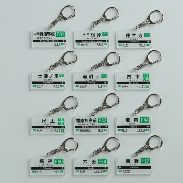 近鉄駅名標トレーディングアクリルキーホルダーvol.5 (F路線 南大阪線