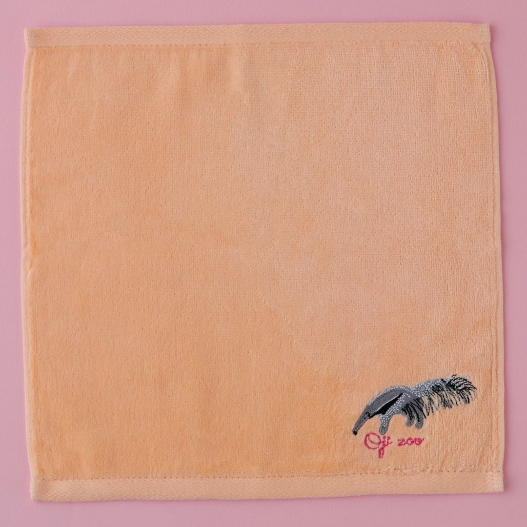 王子動物園オリジナル】タオルハンカチ オオアリクイ