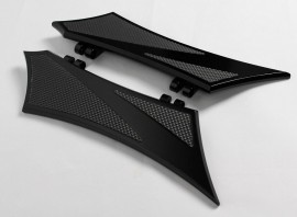 ＪＨ　クロ-ムEOバガーライダーフロアボード ハードブラック Anodized Finish Murdered With Rubber Inserts - 18 X5 |フロアーボード