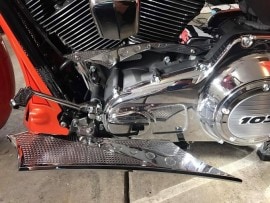 JH Chrome-EO XL Bagger Rider フロアーボード With Chrome Diamond Cuts - 5 X22 |Rider Floorboards|JH