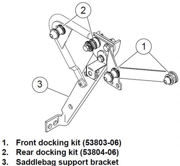 ハーレー純正】 デタッチャブルドッキングハードウェアキット 53804-06