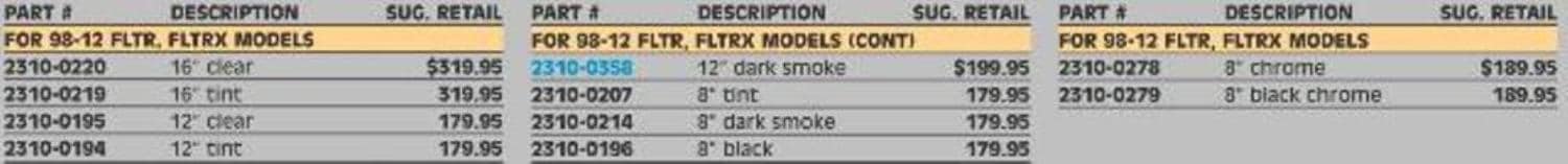 FLARE WINDSHIELDS