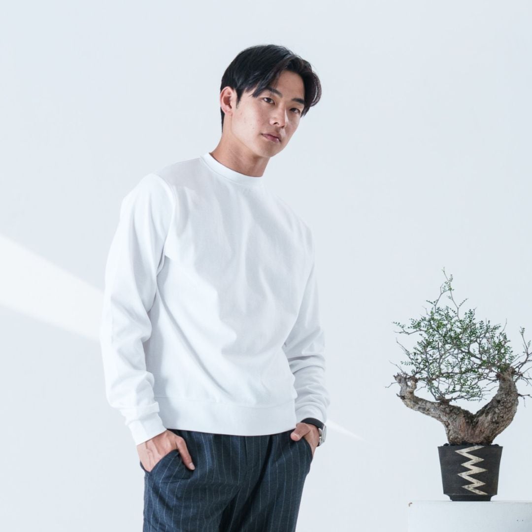 ”リッチコットン”クルーネックTシャツ(長袖)