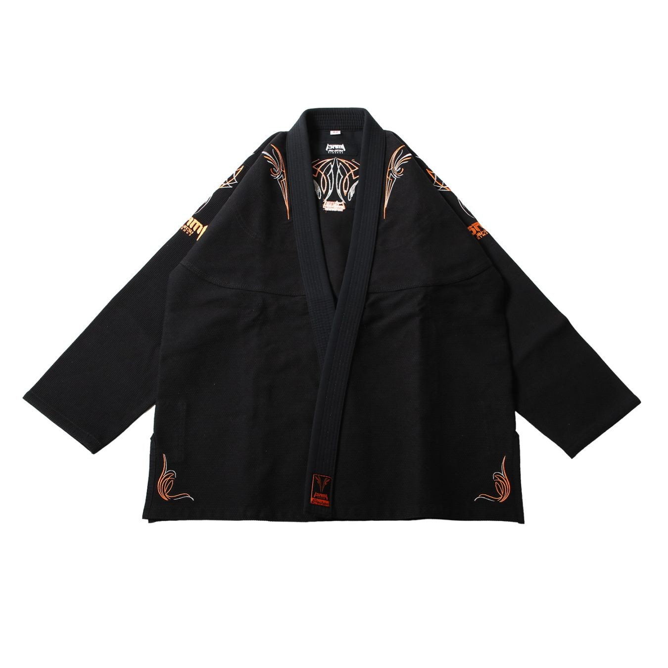 ピンストライプ柔術着　黒