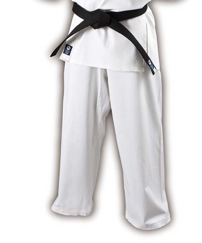 【納期：刺繍あり4ケ月から】ストレッチフルコン晒空手衣 ズボン(K-472)