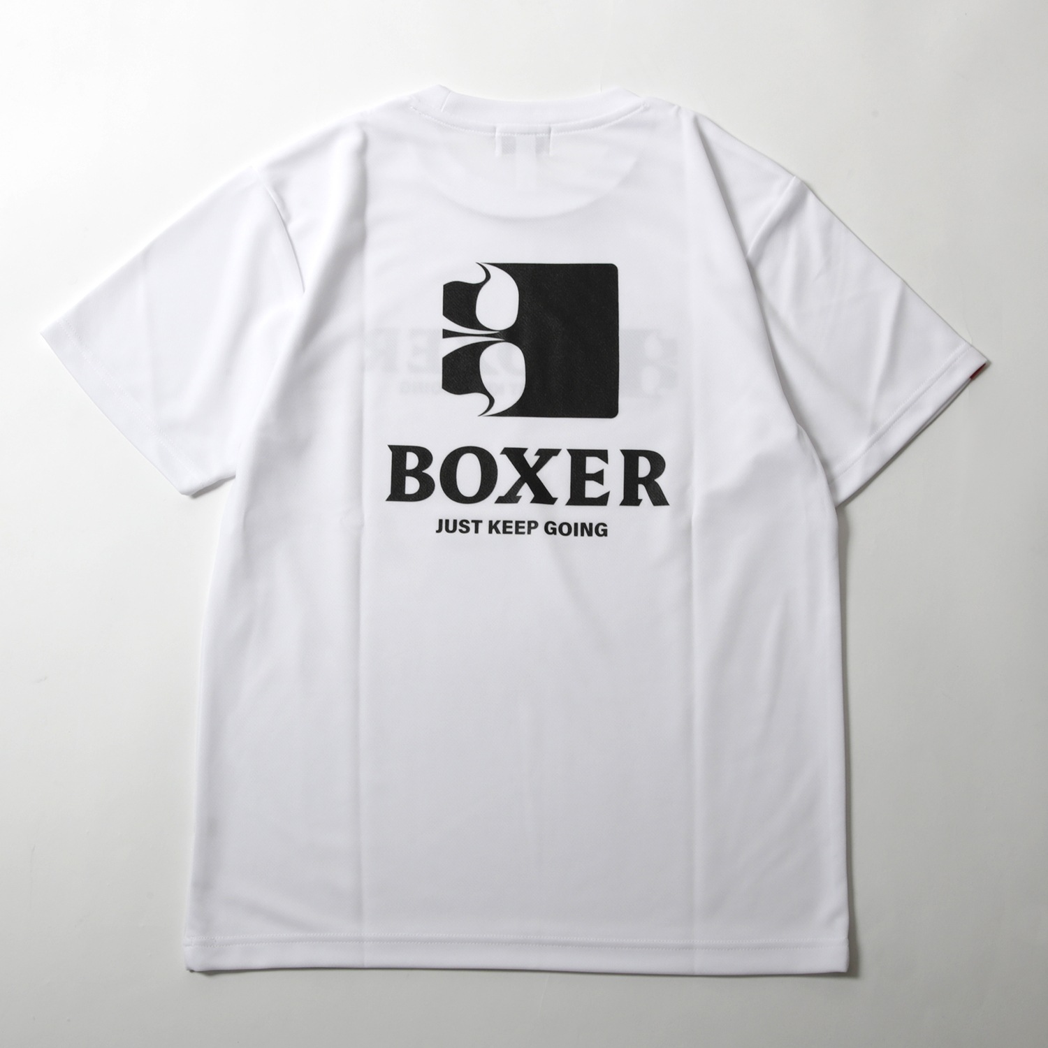 BOXERロゴマークドライTシャツ ブラック、ホワイト、ミックスレッド