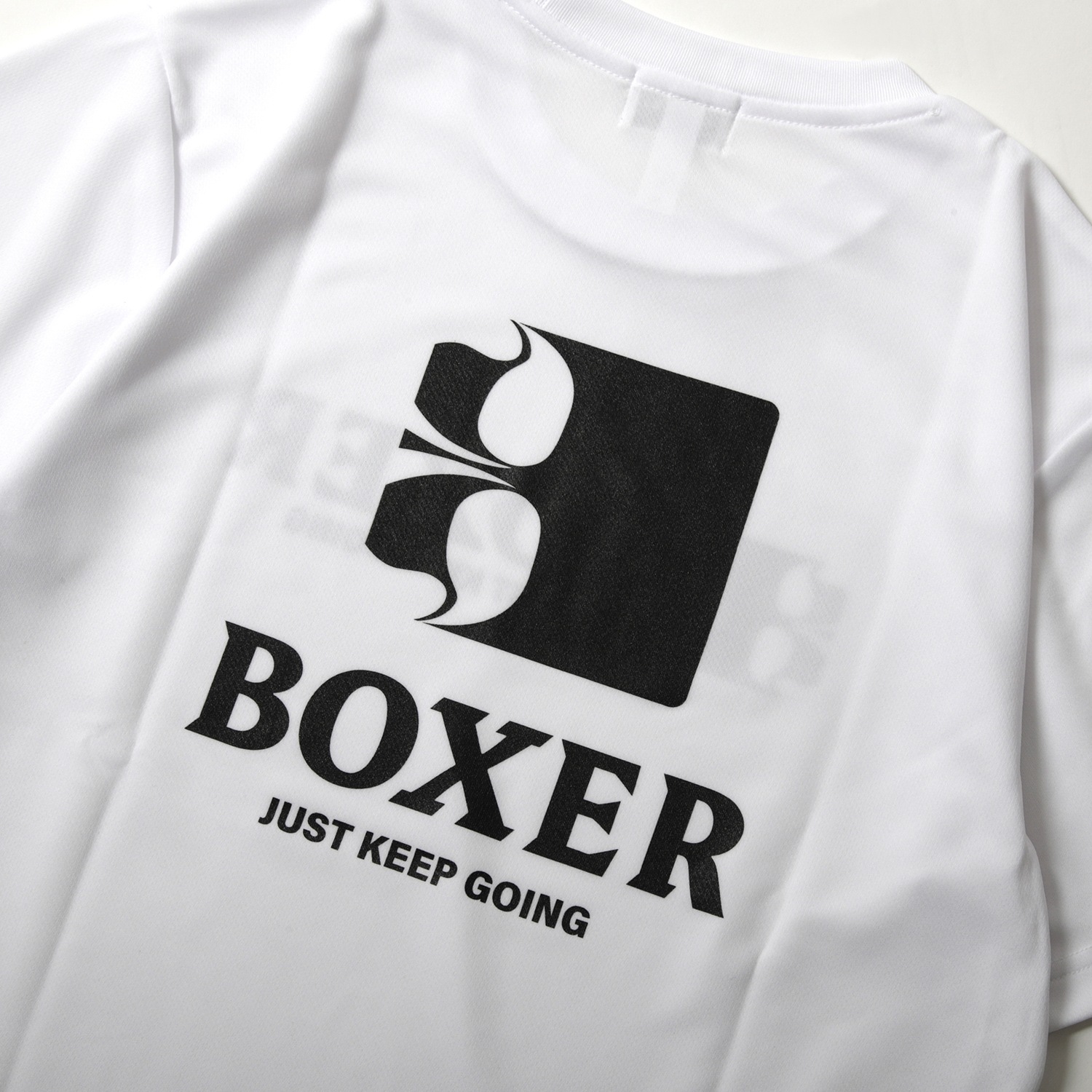 BOXERロゴマークドライTシャツ ブラック、ホワイト、ミックスレッド
