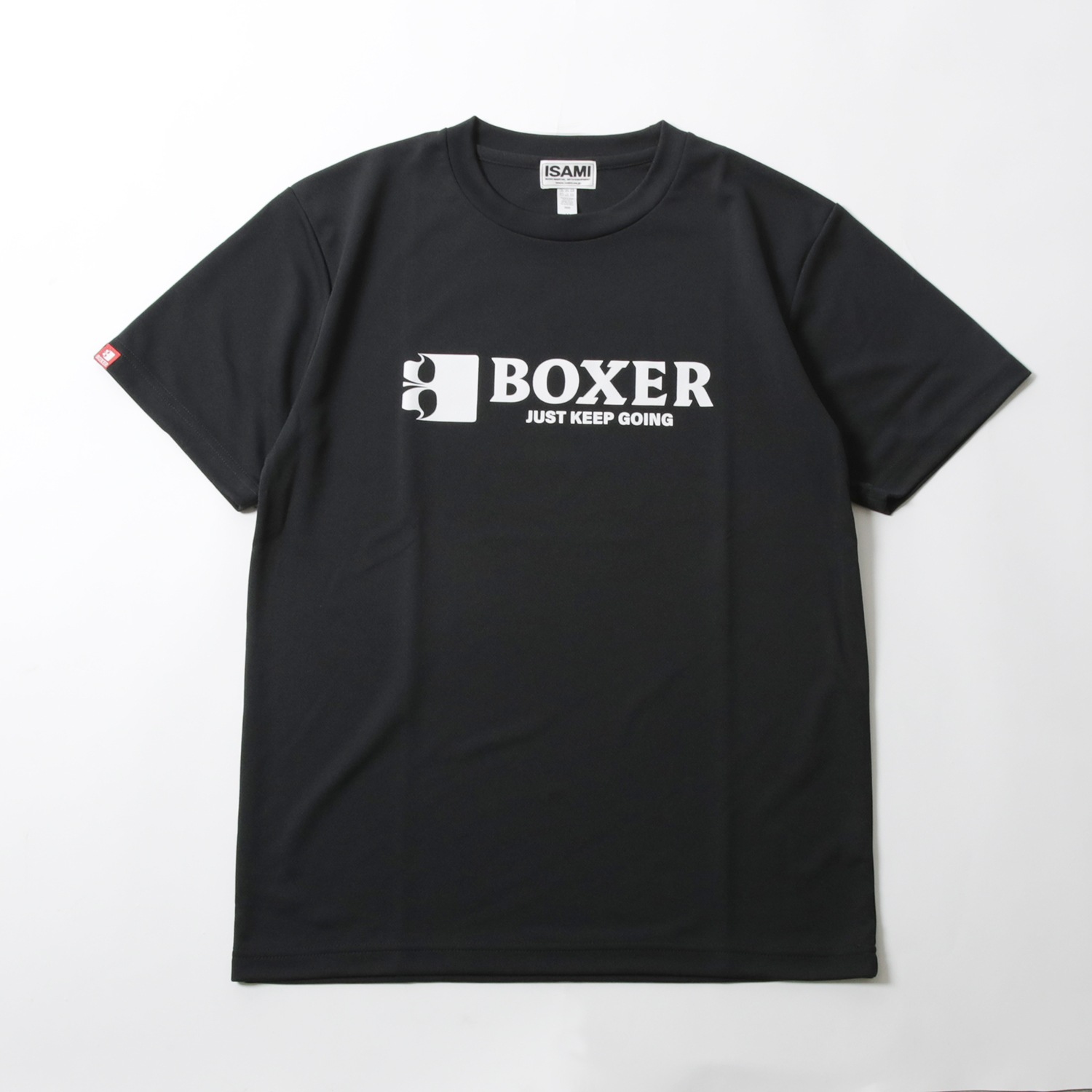 BOXERロゴマークドライTシャツ ブラック、ホワイト、ミックスレッド