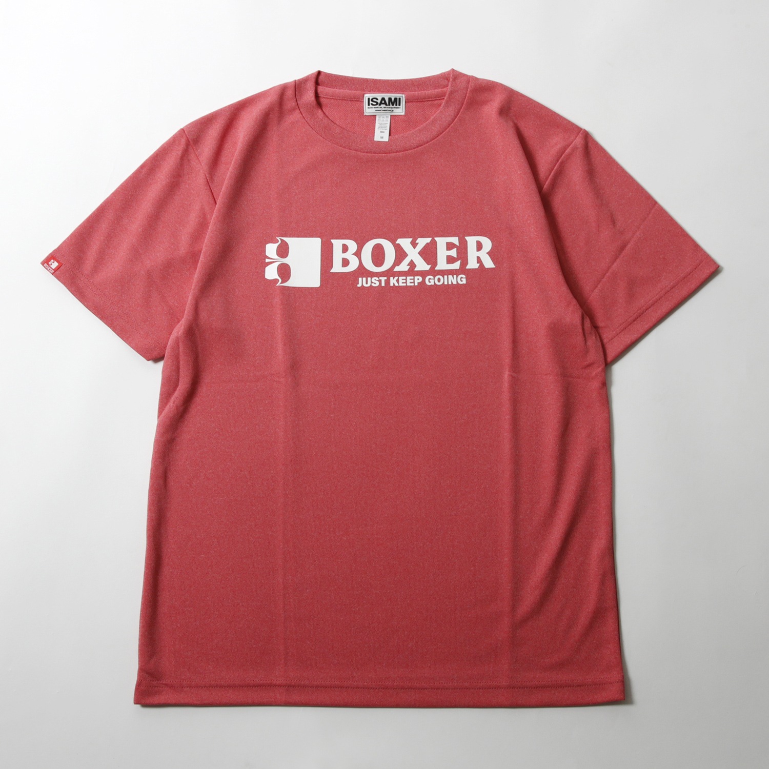 BOXERロゴマークドライTシャツ ブラック、ホワイト、ミックスレッド