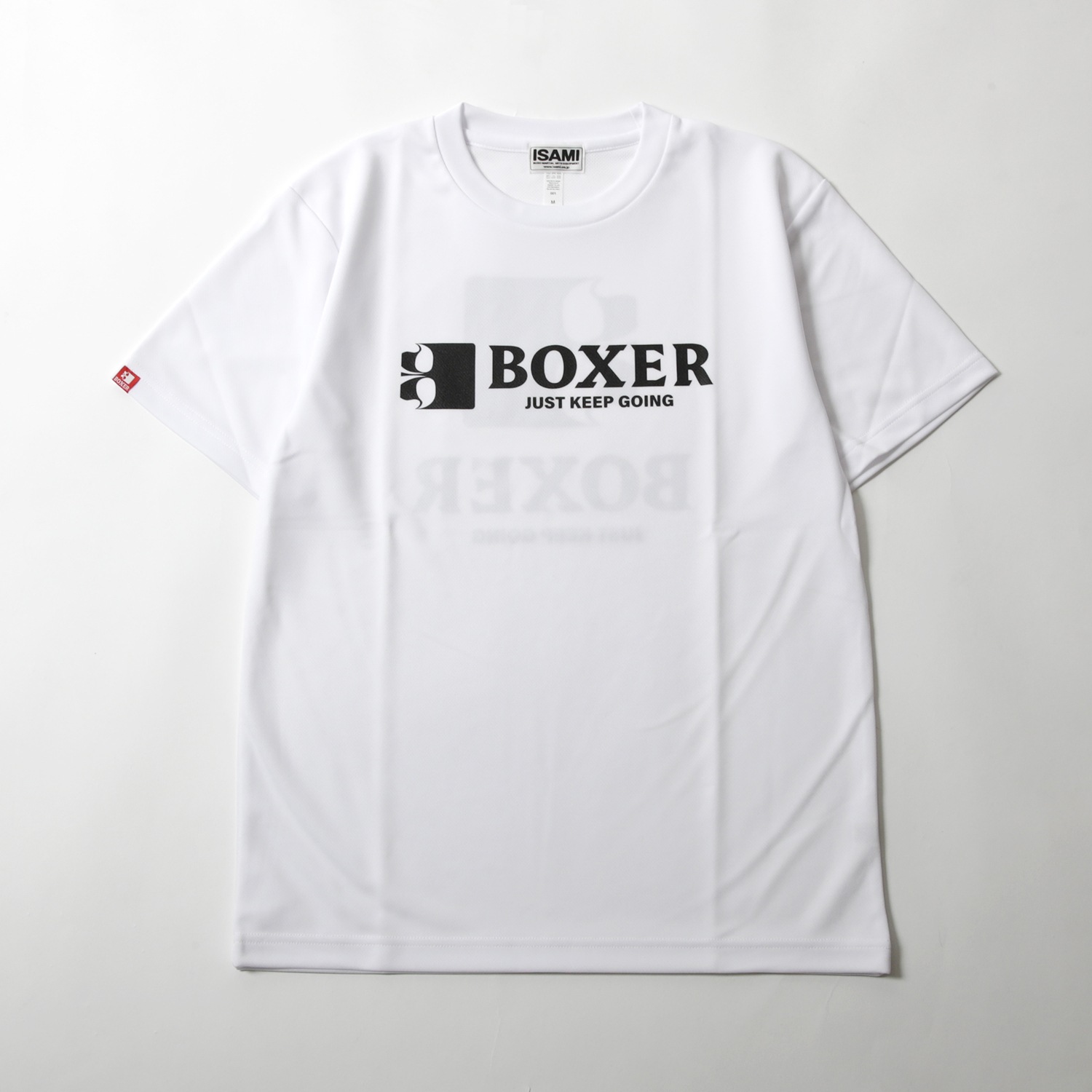 BOXERロゴマークドライTシャツ ブラック、ホワイト、ミックスレッド
