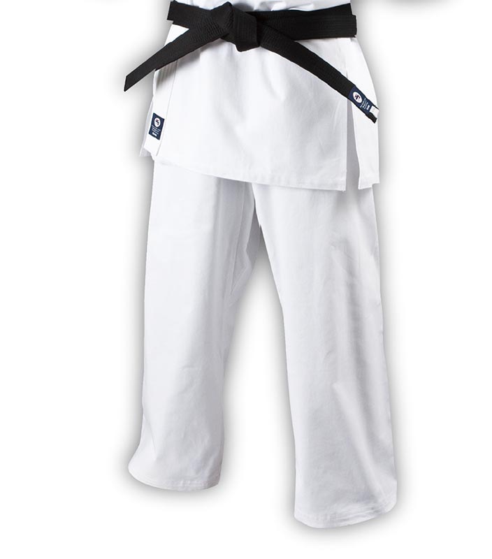 【納期：刺繍あり4ケ月から】フルコンタクト晒空手衣（選手用）ズボン K-453