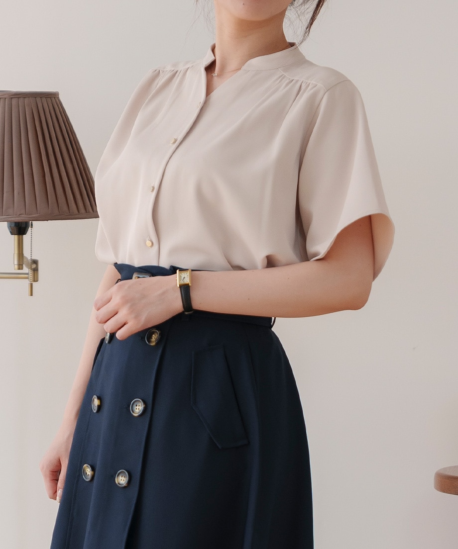 【再入荷 新色追加！】とろみブラウス