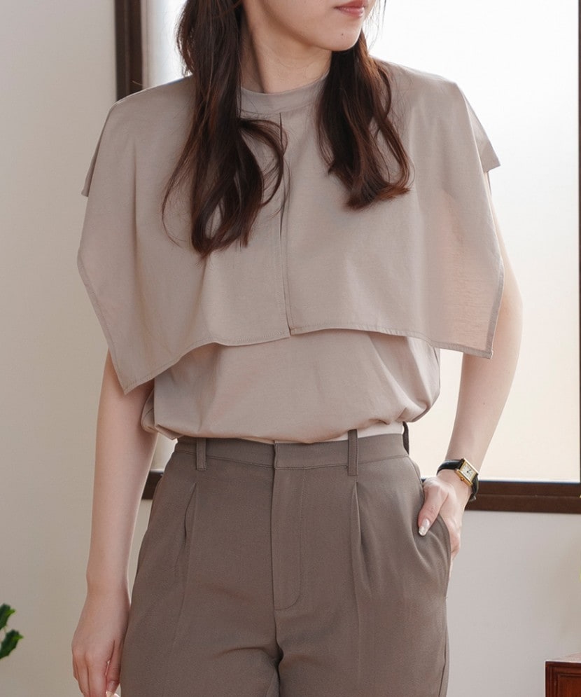 スリットケープTシャツ