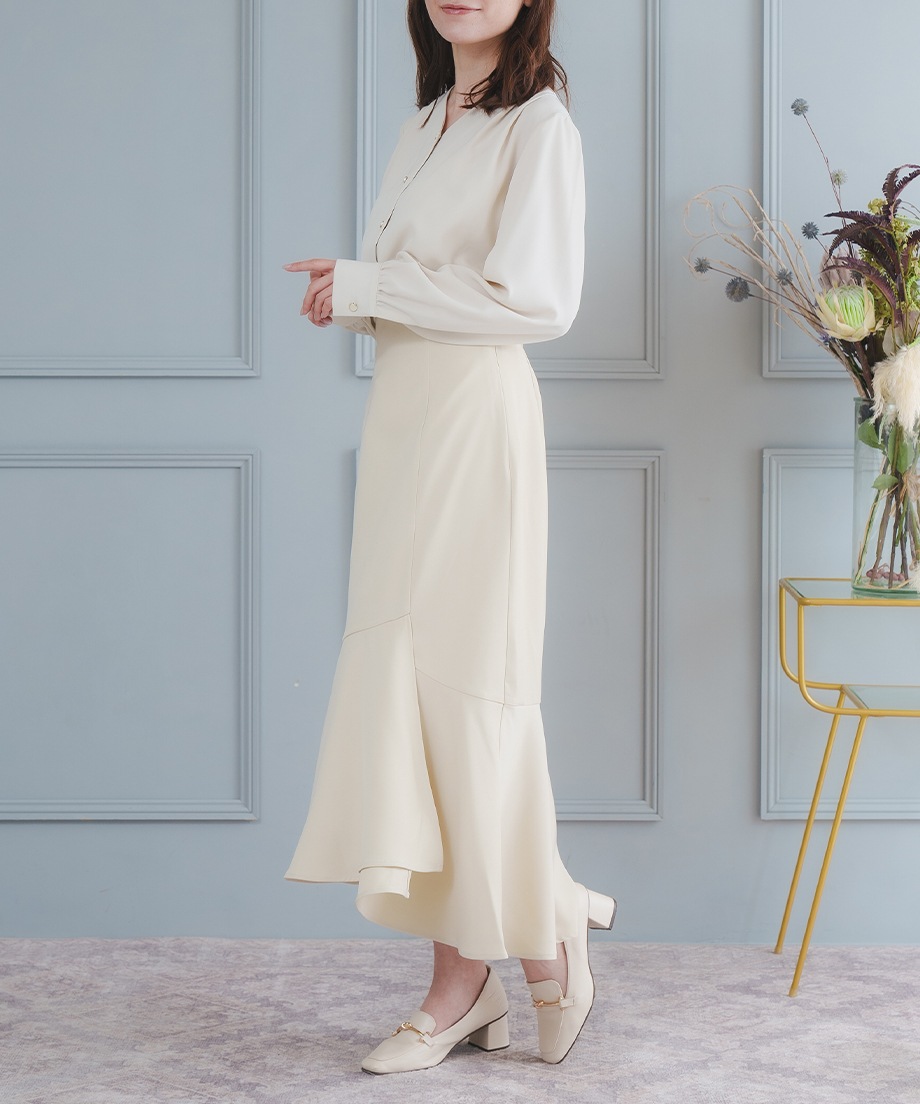 アシメ切替マーメイドスカート