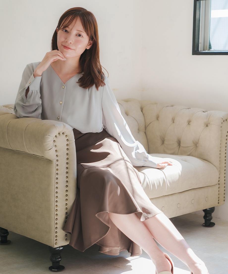 アシメ切替マーメイドスカート