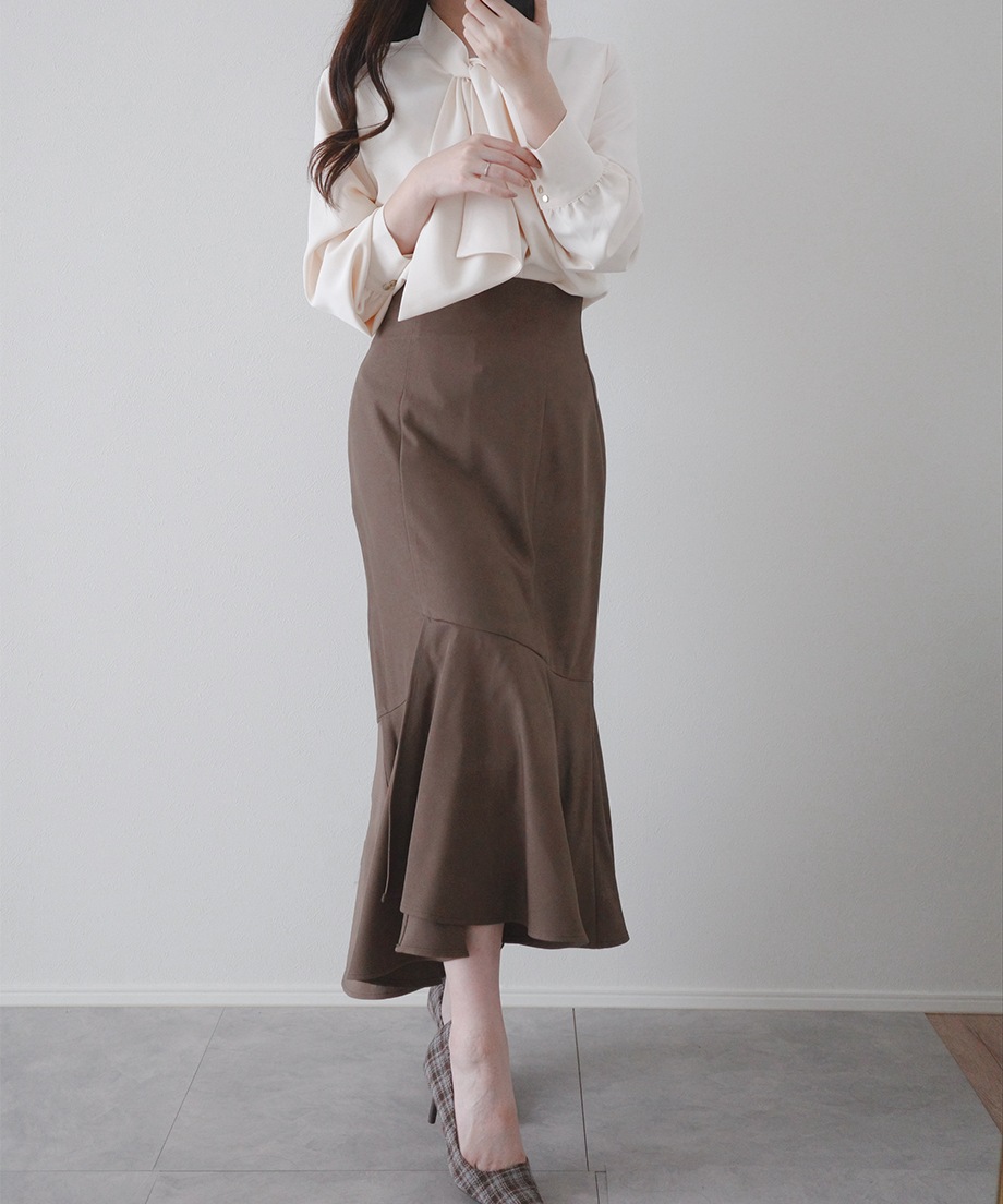 アシメ切替マーメイドスカート