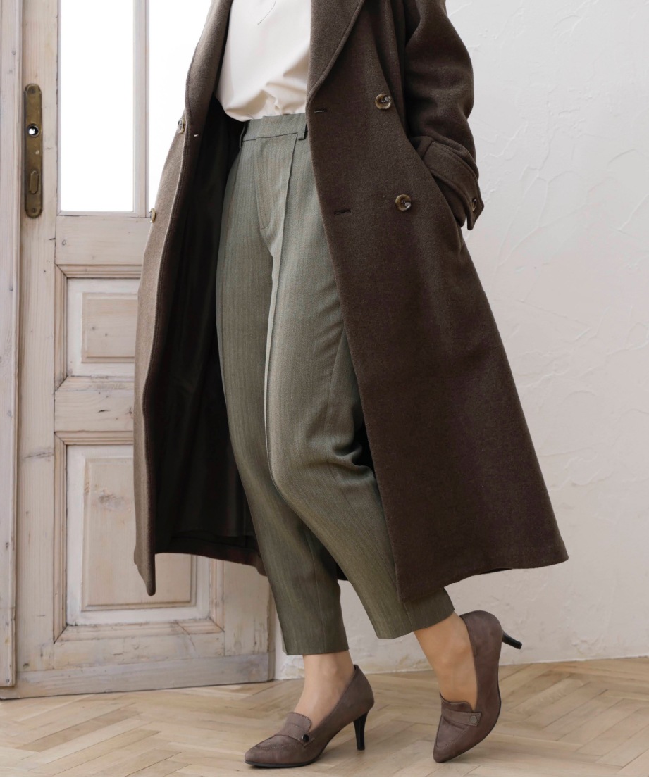 スエードローファーパンプス