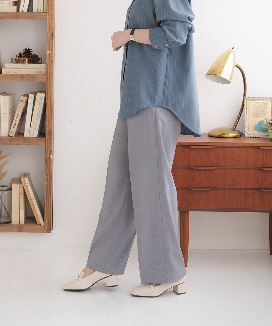 VINCA リネン　パンツ　アイボリー　ボタンデザイン　カジュアル VINCA リネンパンツアイボリーボタンデザイン