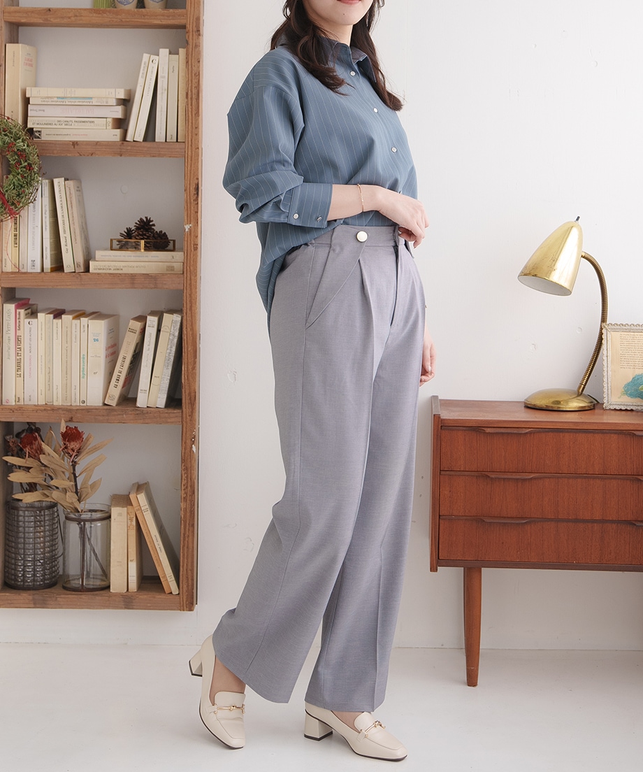 ボタンデザインパンツ｜is amulet.公式通販サイト