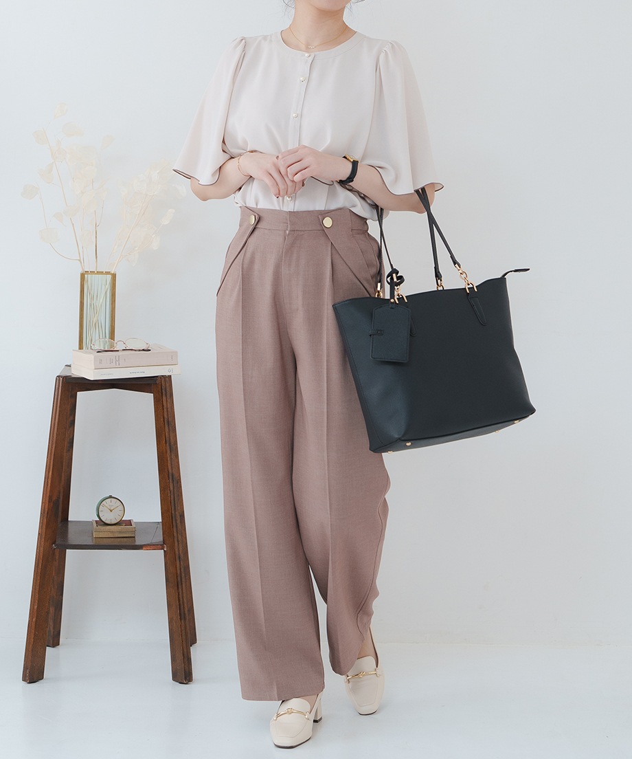 ボタンデザインパンツ｜is amulet.公式通販サイト