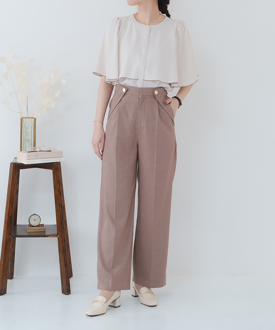 ボタンデザインパンツ｜is amulet.公式通販サイト