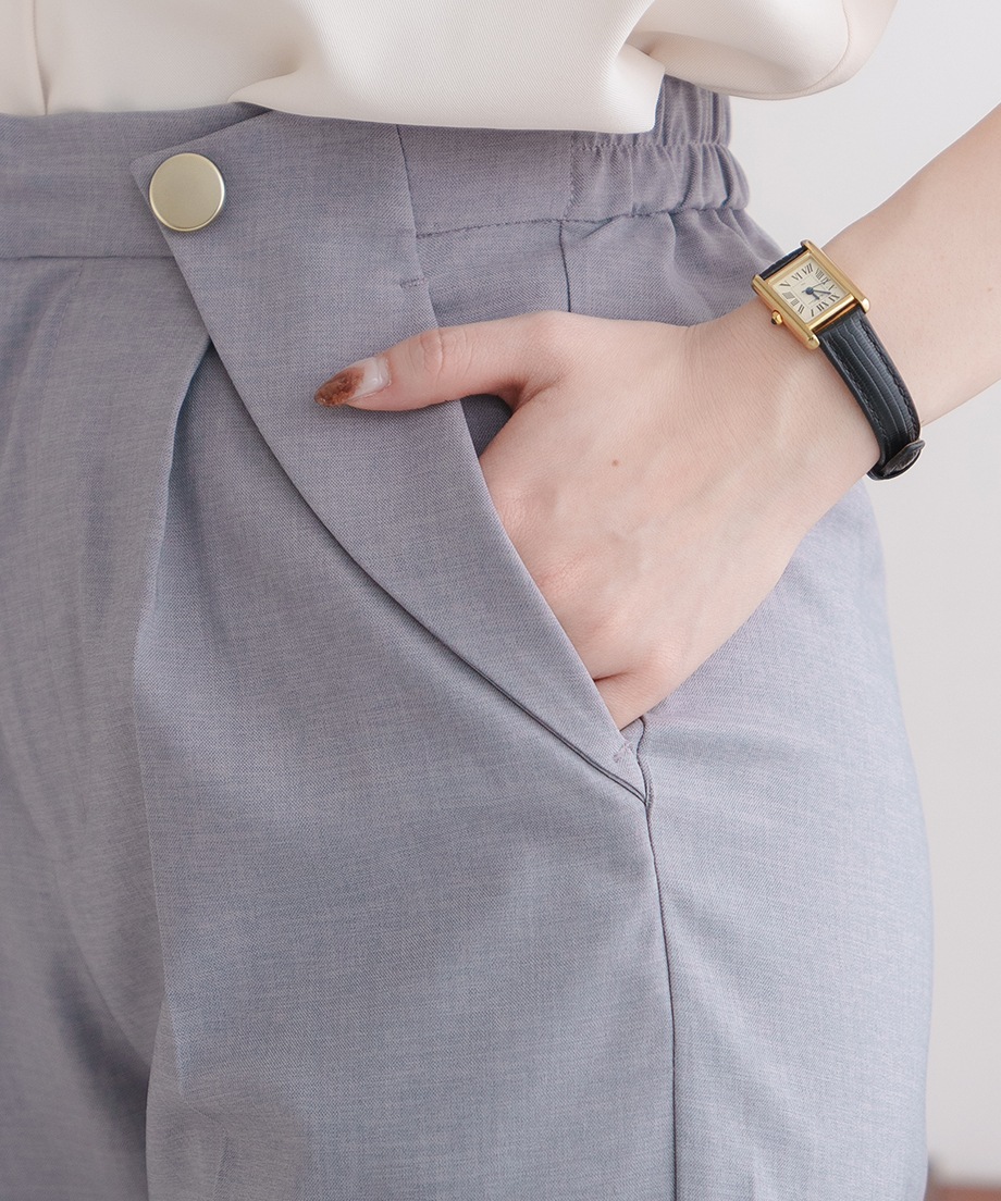 ボタンデザインパンツ｜is amulet.公式通販サイト