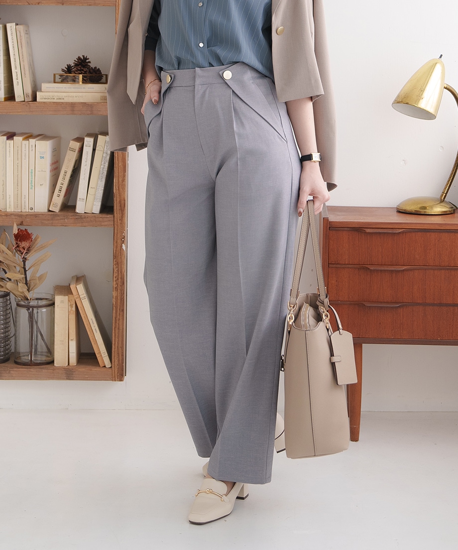 ボタンデザインパンツ｜is amulet.公式通販サイト