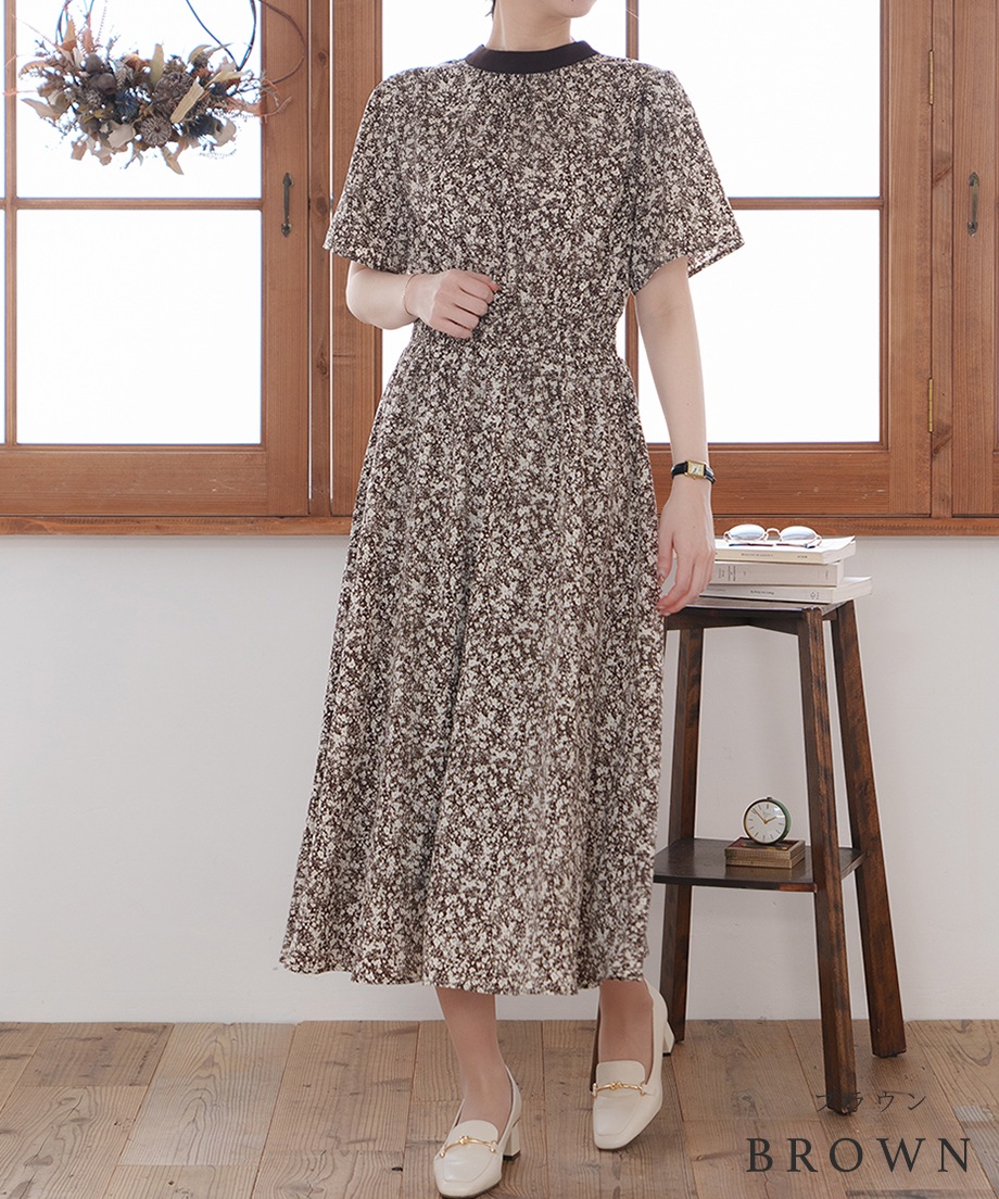 前後2WAYプリントワンピース