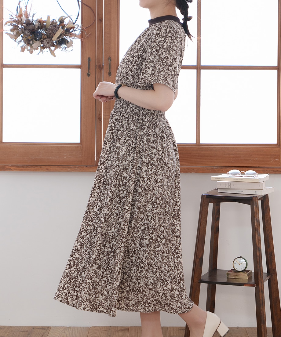 前後2WAYプリントワンピース