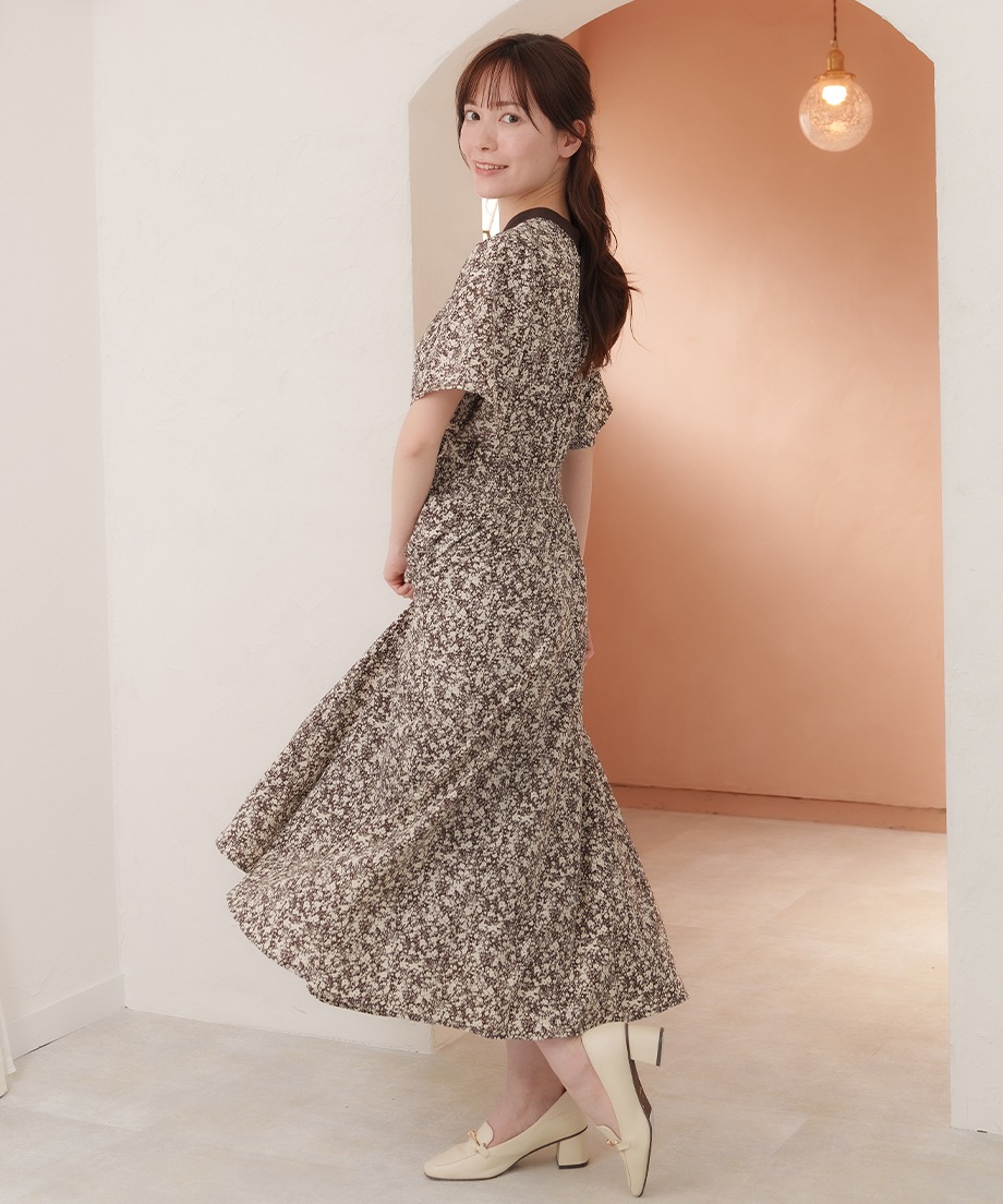 前後2WAYプリントワンピース