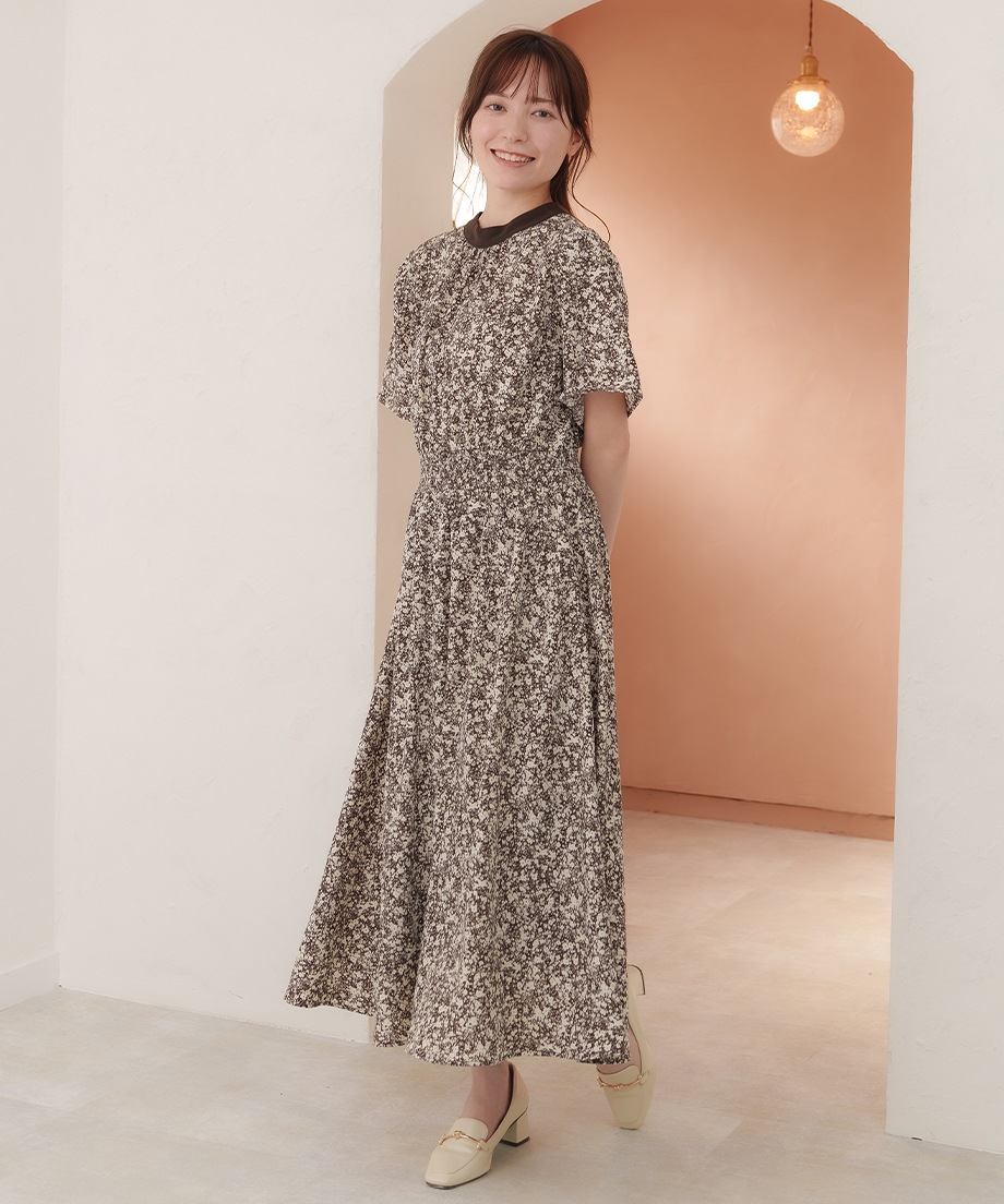 前後2WAYプリントワンピース